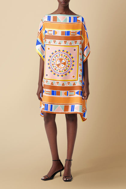Maasai Beadwork Silk Kaftan in Orange – ELIZA CHRISTOPH