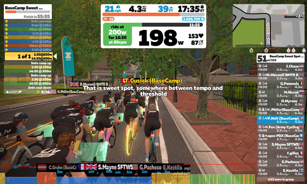 Basecamp zwift group ride