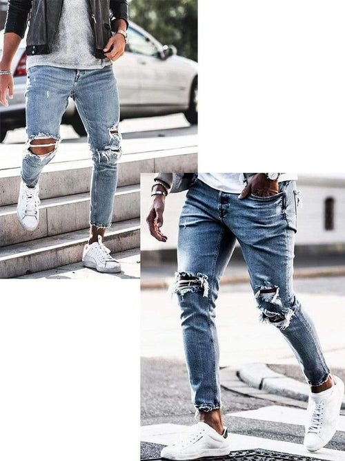 Buy Wholesale Men White Skinny Fit Mid Rise Mildly Stretchable Jeans