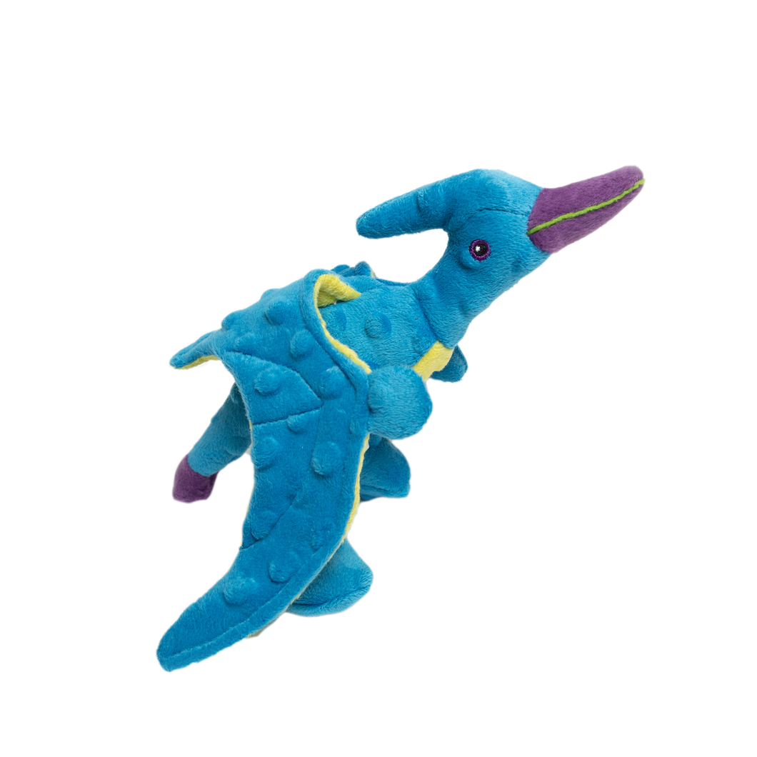 blue dinosaur dog toy