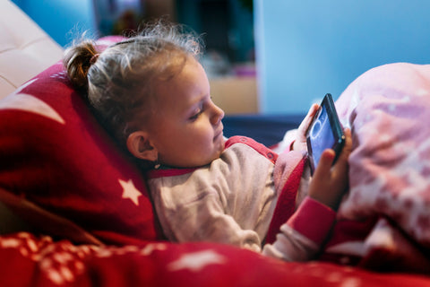 Girl watching video on mobile