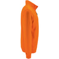 Orange - Side - SOLS Herren Stan Kontrast Zip Sweatshirt