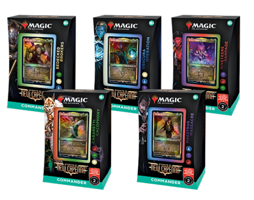 Magic the Gathering Streets of New Capenna Commander Deck Display / All 5 Decks