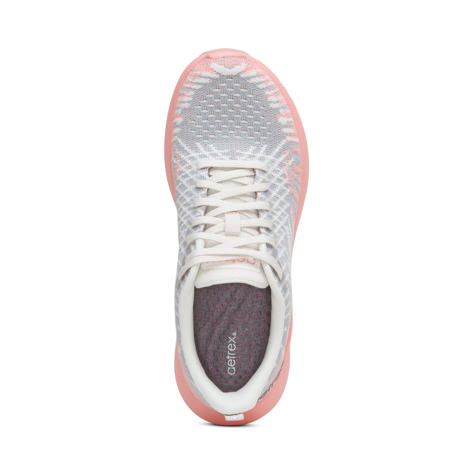 AETREX EMERY GREY PINK ARCH SUPPORT SNEAKER AS168W