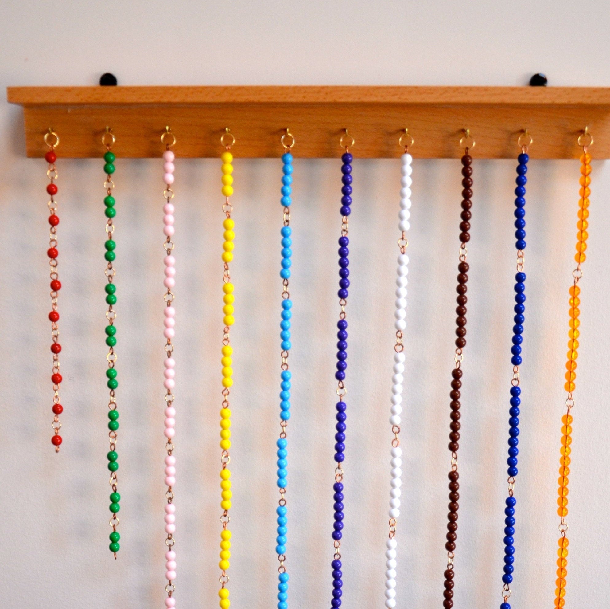 Montessori bead chains wooden hanger – CANMOM