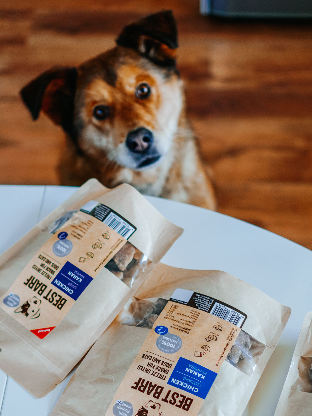 freeze dried snacks on table