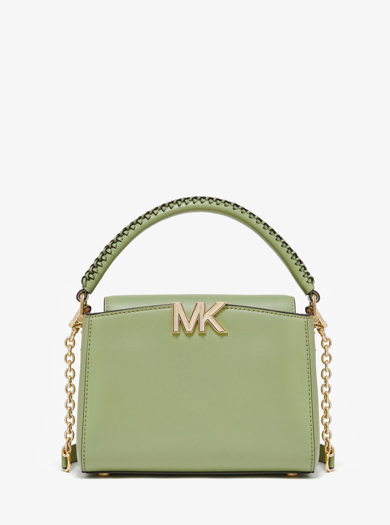 Michael Kors Karlie Small Leather Canvas￼ Satchel Crossbody Bag Reg $428 ￼  ￼