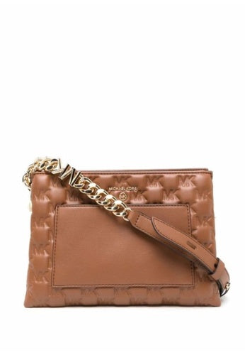 Jet Set Charm Dome Logo and Faux Leather Crossbody