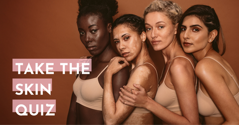 4 ladies with different skin types