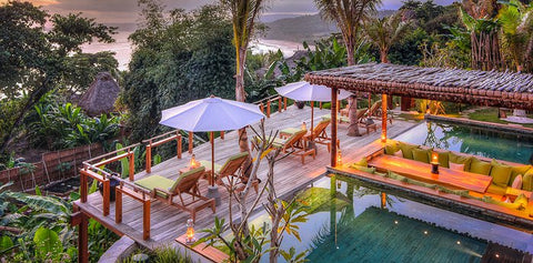 beautiful view, pool, palm trees, spa, retreat, travel spa
