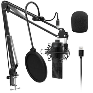 Fifine Usb Pc Condenser Microphone With Adjustable Desktop Mic Arm