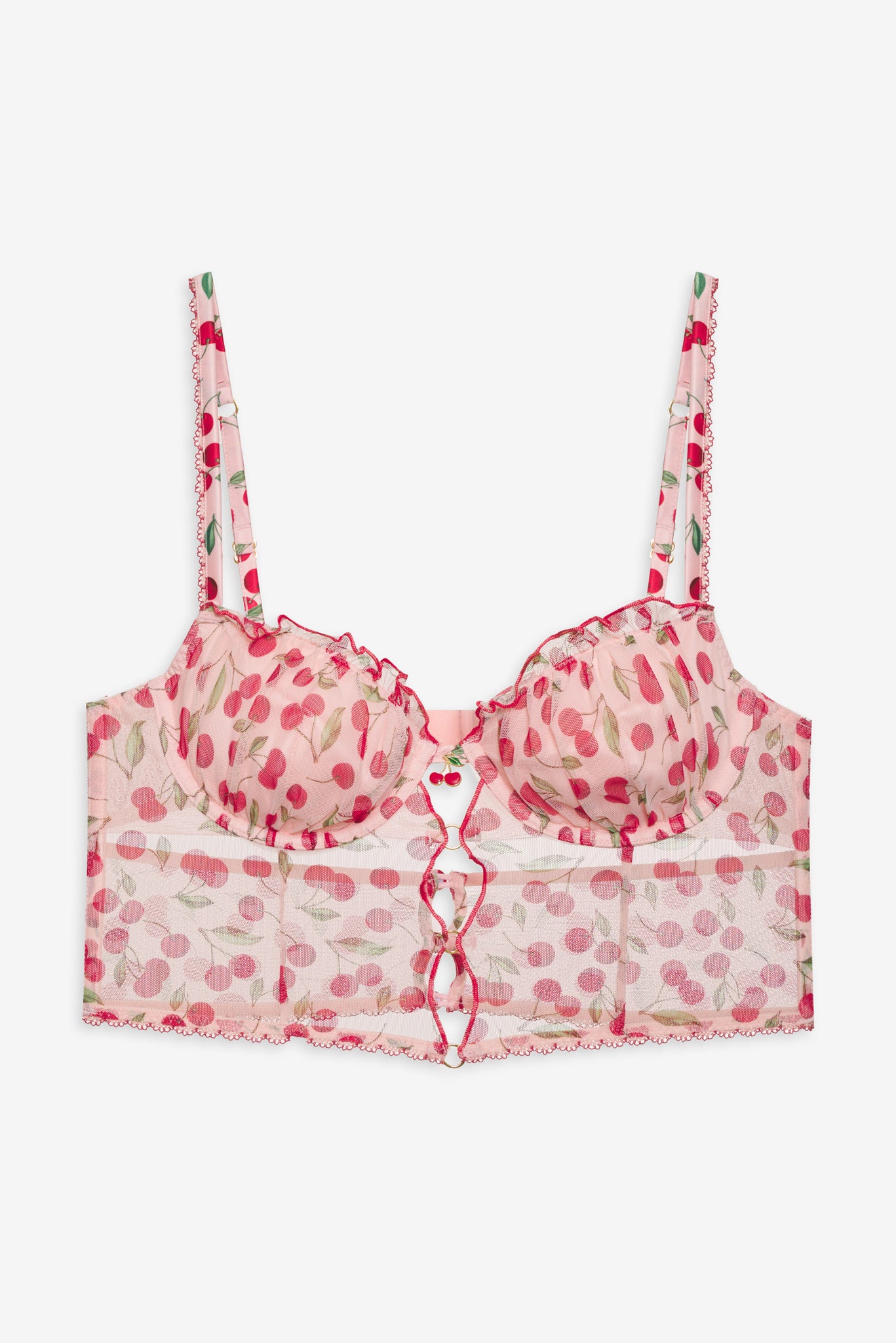 Buy Pink Floral Underbust Corset Cupless Lingerie Online in India 