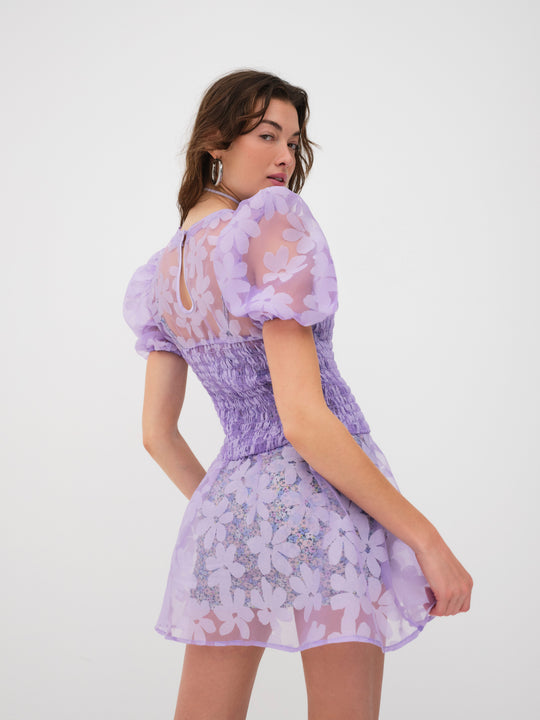 Ariandre Mini Dress — Purple | For Love & Lemons