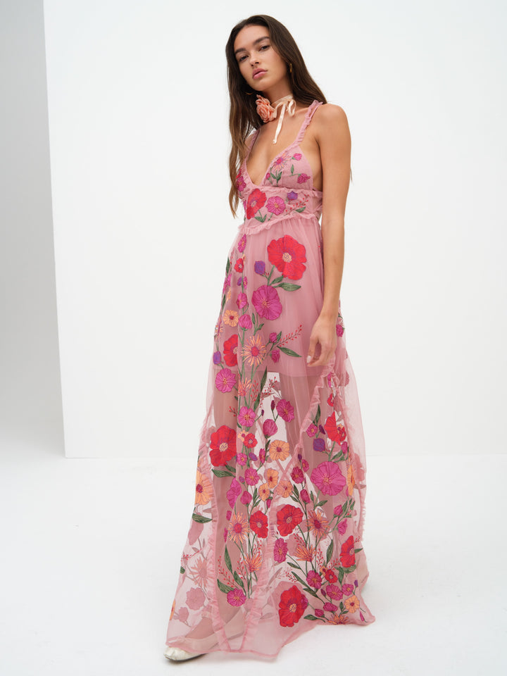 Kaylee Maxi Dress — Pink | For Love & Lemons