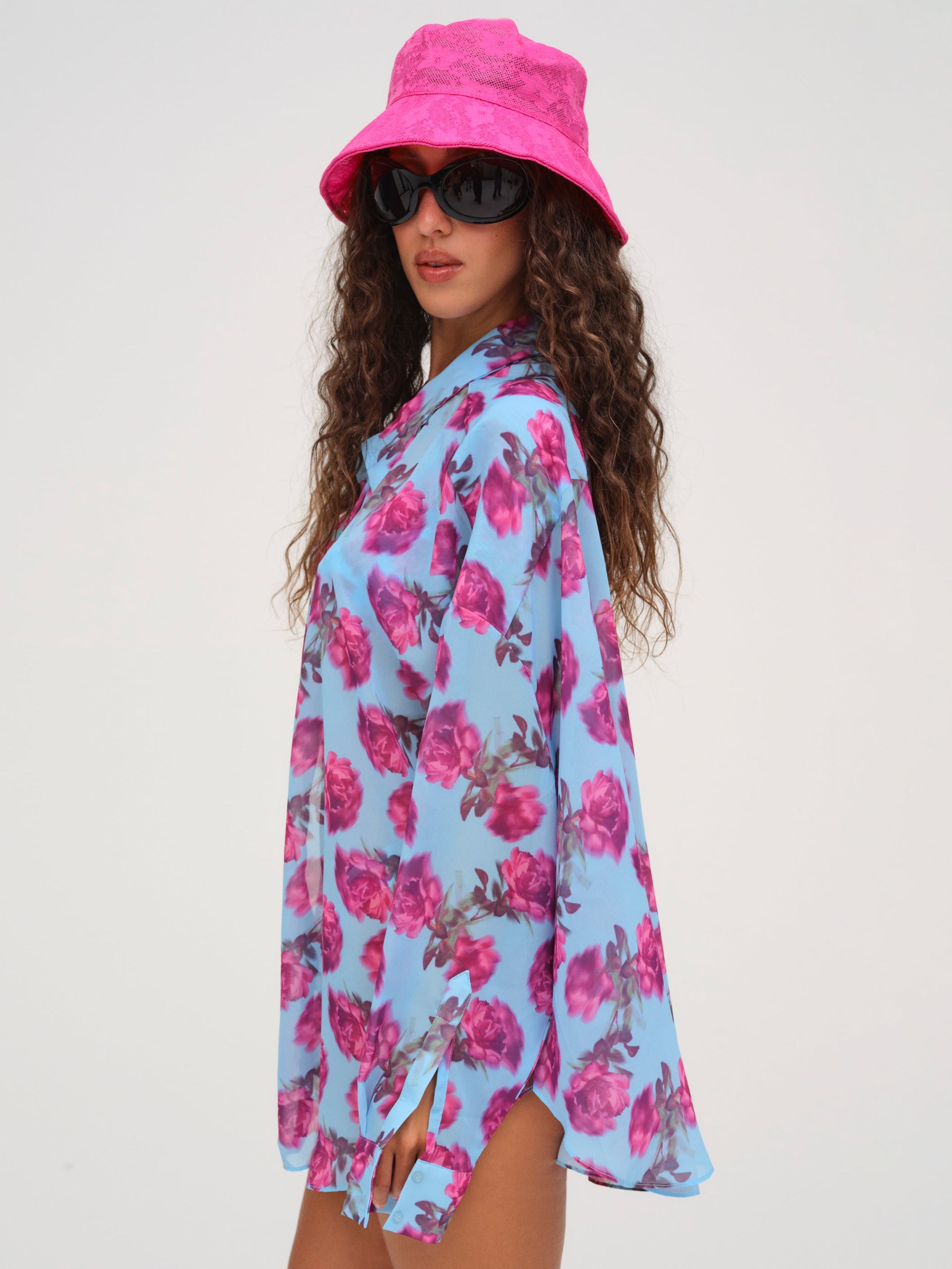 Floral Stems Button-Down Top