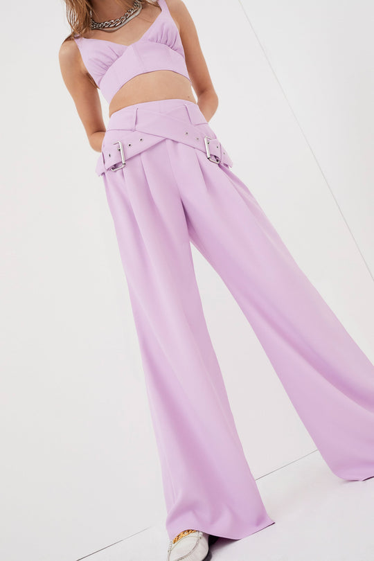 Natasha Crop Top — Purple | For Love & Lemons