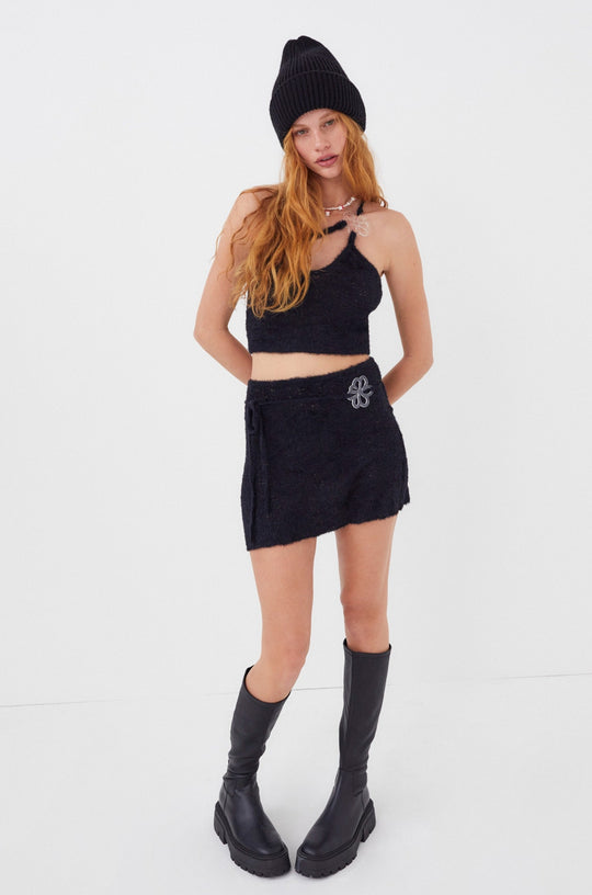 Luisa Mini Skirt — Black | For Love & Lemons