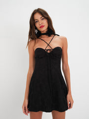 Melody Mini Dress — Black | For Love & Lemons
