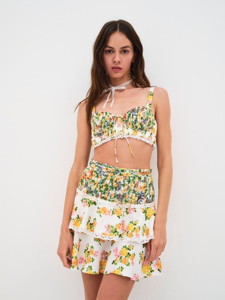 Rosalyn Skirt — Green | For Love & Lemons