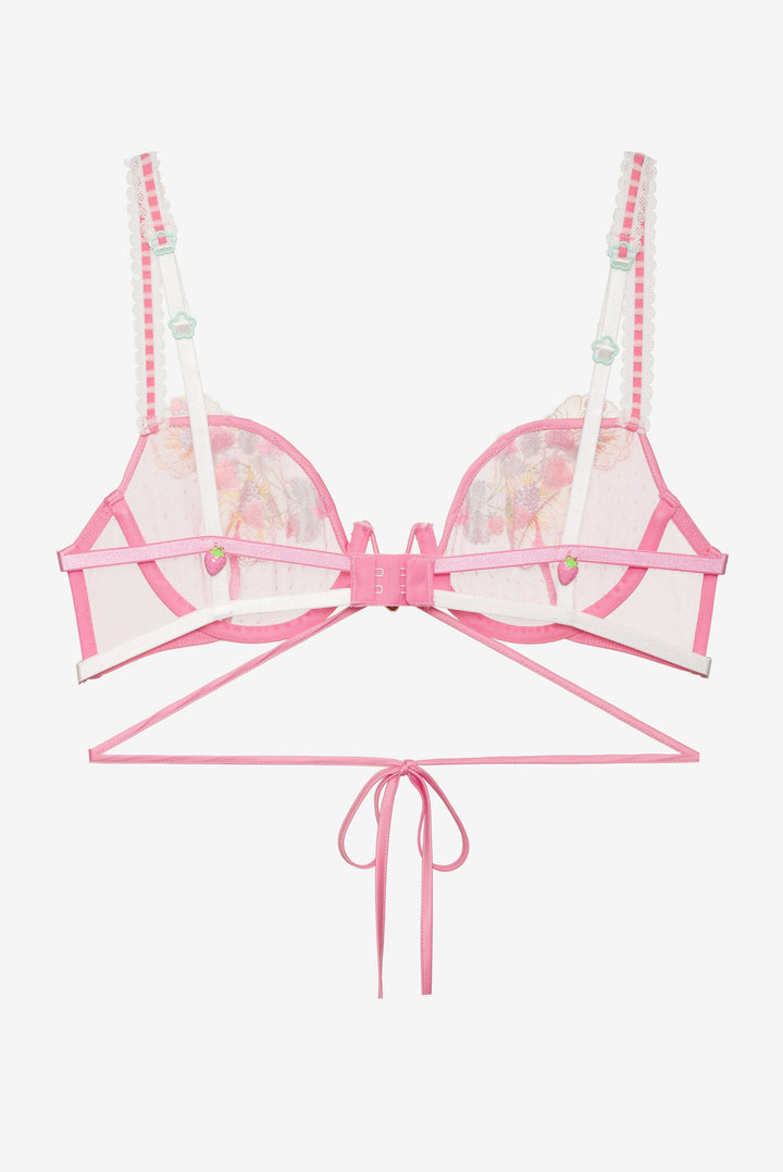 Berry Patch Underwire Bra — Pink | For Love & Lemons