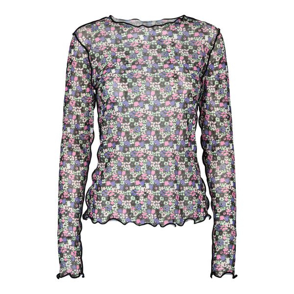 27+ Fleurs Petit Grand Print Mesh Top