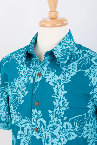 Hand screen printed Hawaiian Shirt