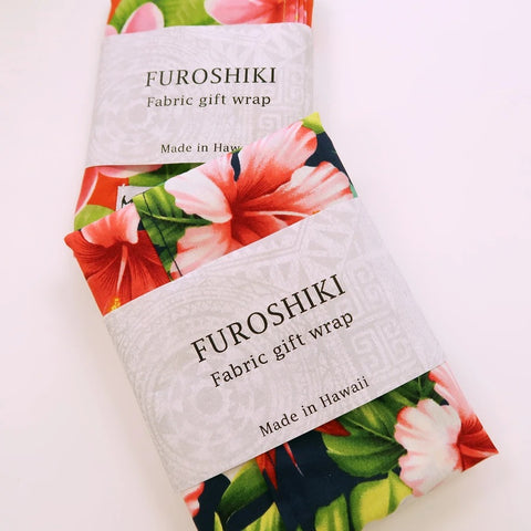 Hibscus and Plumeria Furoshiki Wrapping Fabric