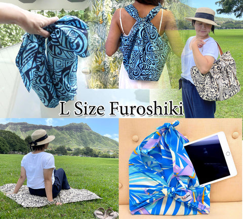 large size furoshiki use