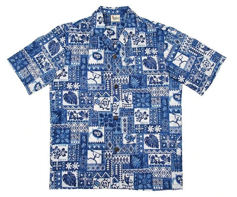 <img src="hawaiian-shirt-blue-honu.jpeg" alt="blue hawaiian shirt has hawaiian symbol honu"/>　