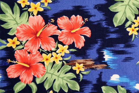 hibiscus print fabric
