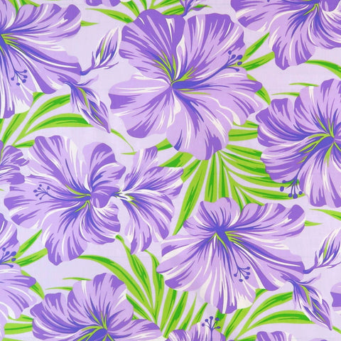 Purple Hibiscus on Fabric