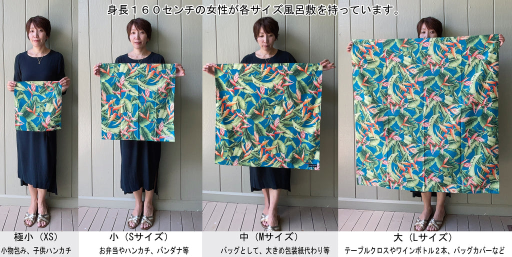 Furoshiki Sizing (Gift Wrap Fabric Size Chart)