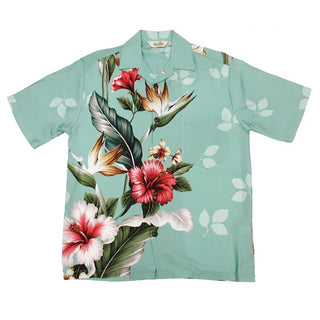 Alohaz  hibiscus joy pink hawaiian cotton shirt