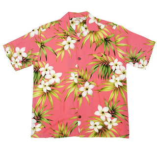 Light Pink Hibiscus Print Aloha Shirt | Pink Men's Shirt