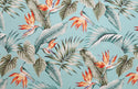 Fresh Birds of Paradise Hawaiian Fabric | Aqua - Muumuu Outlet