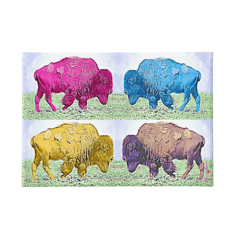 Four Colour Buffalo / Bison Art Print