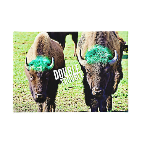 Double Trouble - Two Bison / Buffalo Art Print
