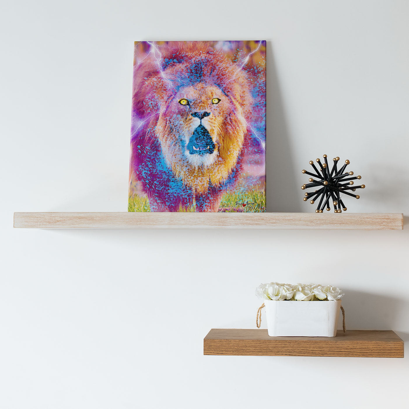 The Lion with the Lightning Eyes - Wall Art Print – 