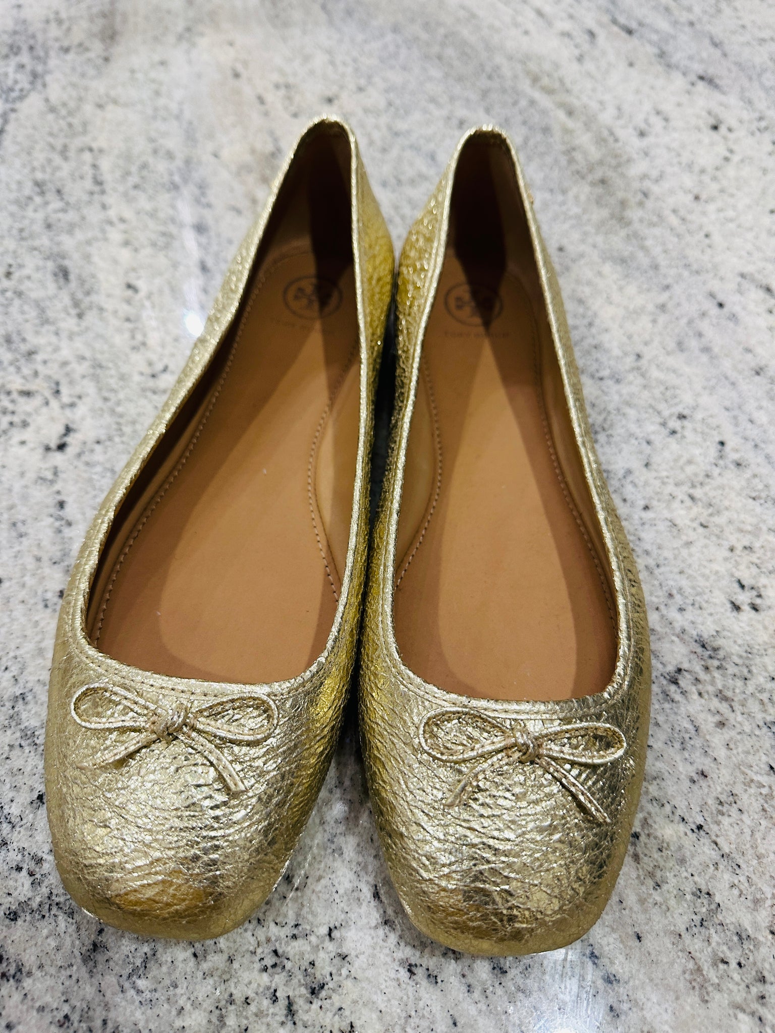 Tory Burch Gold Sparkle Ballet Flats (SHOP MY CLOSET) – TheUnfrumpyMommy LLC