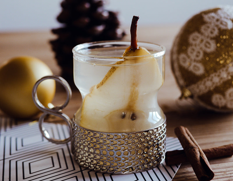 Pear Hot Toddy Winter Gin Cocktail