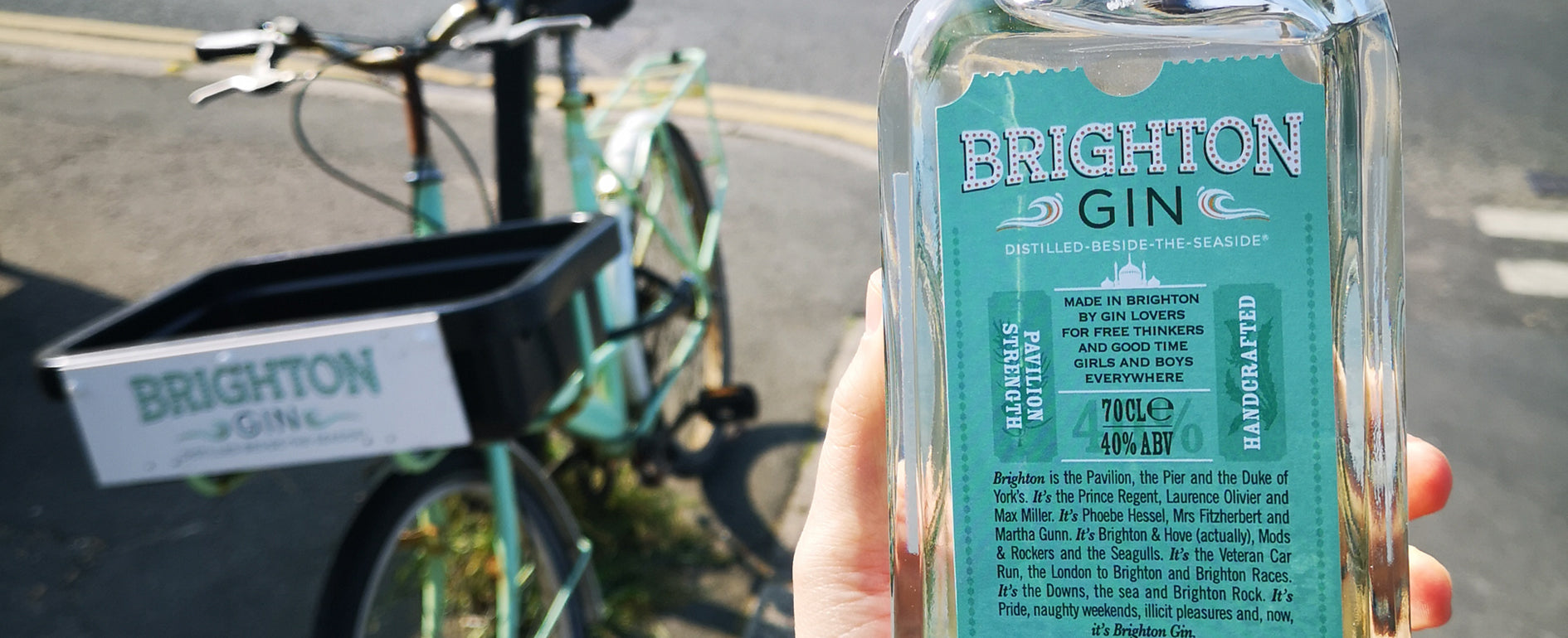 Local Deliveries by Brighton Gin bike!