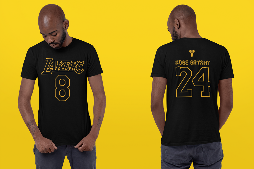 LA Lakers KOBE BRYANT T SHIRT Tee Black 