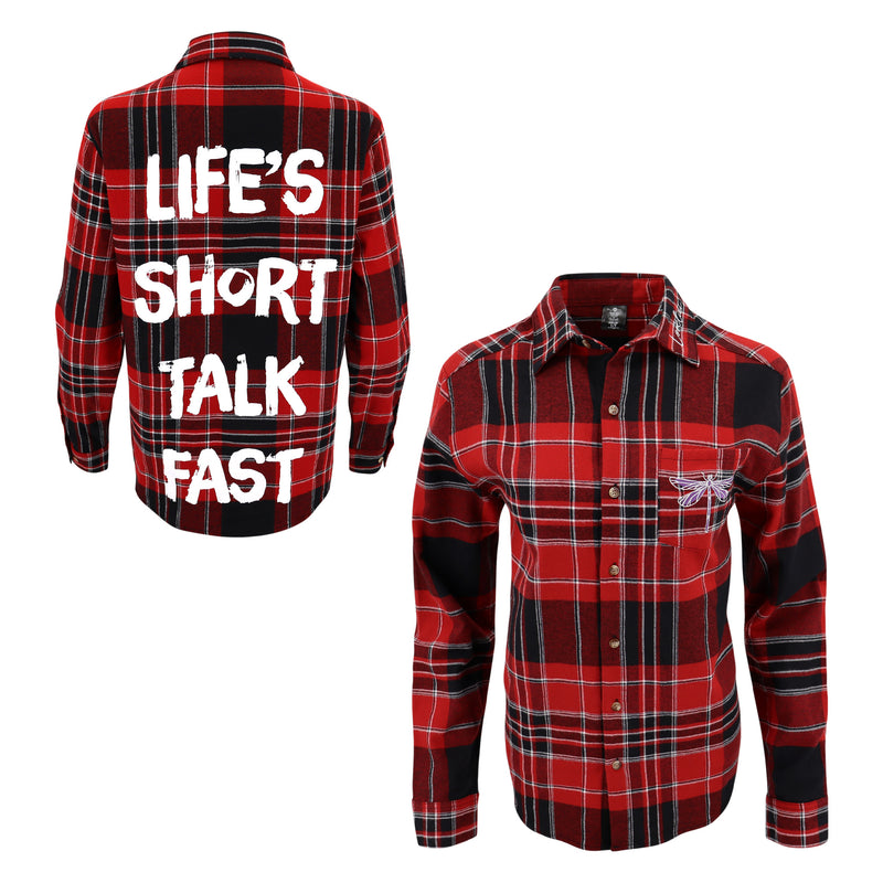 Life's Short Talk Fast Flannel by Cakeworthy