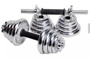 Dumbbell/barbell combined set spin-lock - coated steel