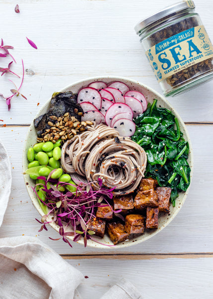 Teriyaki Tofu and Soba Noodle Bowl with Sea Superfoods