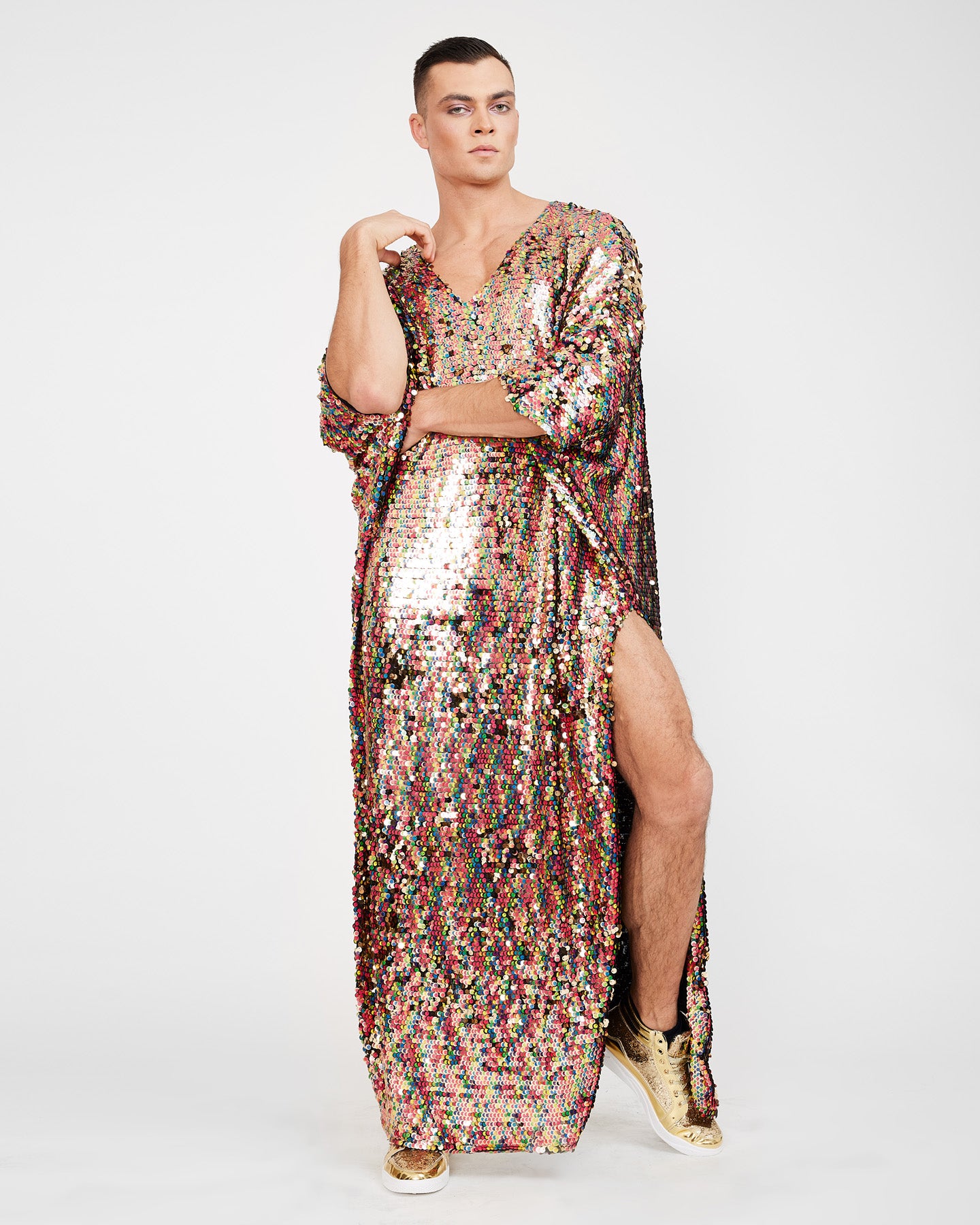 The Sequin Kaftan // RAINBOW GOLD – kaftko