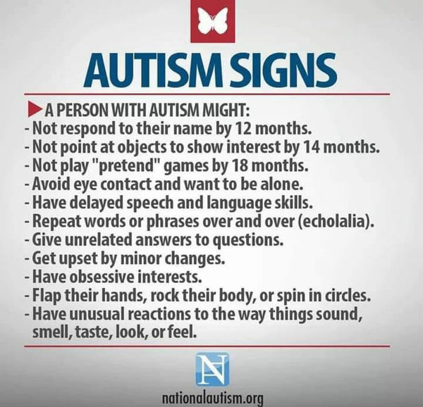 Autism Signs by NationalAutism.org