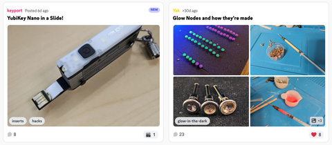 Yubikey Nano, Glow Nodes on Keyport Maker Space in Discord