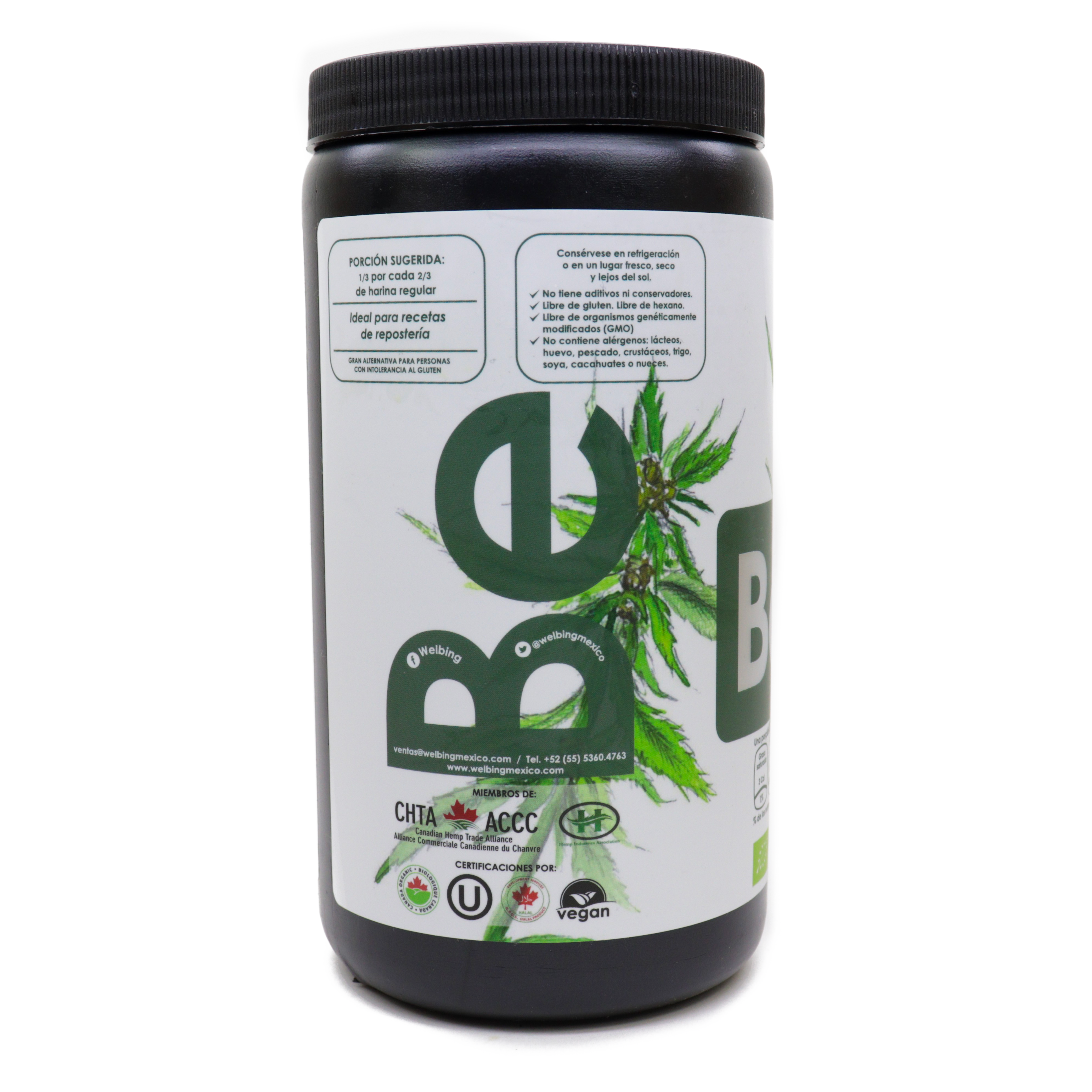 Be Hemp! Harina de hemp orgánica 454 g – Welbing Mx