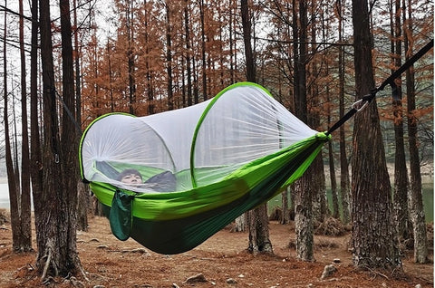 Automatic mosquito net hammock, 260x140cm / Minikauf.ch